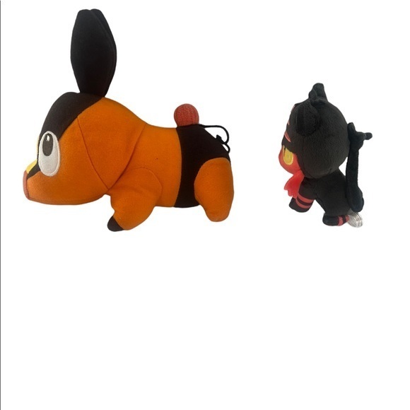 Pokemon Center Small Plush Litten & Pokabu Tepig Lot of 2 - Picture 4 of 8